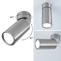 Paulmann ceiling luminaire TURNAL COIN, brushed iron dimmable