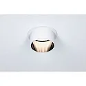 Paulmann recessed luminaire GIL COIN LED round, rigid IP44, black matt, white matt dimmable 6W 470lm 2700K CRI >80