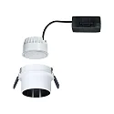 Paulmann recessed luminaire GIL COIN LED round, rigid IP44, black matt, white matt dimmable 6W 470lm 2700K CRI >80