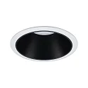 Paulmann recessed luminaire COLE round, rigid, set back GU10 IP23, black matt, white dimmable CRI >80