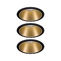 Set of 3 Recessed spot LED COLE IP44, fixed, with LED COIN Module, 230V, 6.5W 2700K460lm 100°, 3-step dimmable