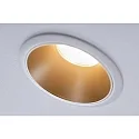 Paulmann Recessed spot LED COLE IP44, fixed, incl. LED COIN Module, 230V, 6.5W 2700K460lm 100°, 3-step dimmable, white / gold matt