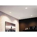 Paulmann Recessed spot LED COLE IP44, fixed, incl. LED COIN Module, 230V, 6.5W 2700K460lm 100°, 3-step dimmable, white / gold matt