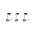 Paulmann recessed luminaire BASE swivelling, set of 3 GU10 IP20, brushed iron dimmable 15W 350lm 3000K 38° 38° CRI >80