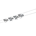 Paulmann Paulmann Wire system Cardan chrome with 4 spots, excl. lamp, max. 10W GU5,3
