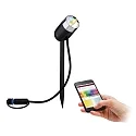 Paulmann Outdoor Plug & Shine ZigBee LED Spot PIKE, IP44, 24V, 4.5W RGB/W 330lm 40°, dimmable, anthracite