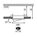 Paulmann LED Recessed luminaire NOVA MINI with Module COIN, swivelling, 4W 2700K 310lm, white matt