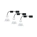 Paulmann Set of 3 LED Recessed luminaire NOVA MINI with Module COIN, swivelling, white matt