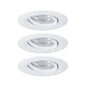 Paulmann Set of 3 LED Recessed luminaire NOVA MINI with Module COIN, swivelling, white matt