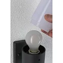 Paulmann outdoor wall luminaire TUBS PIR cylindrical, with motion detector, switchable E27 IP44, grey, matt 