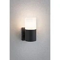 Paulmann outdoor wall luminaire TUBS cylindrical, switchable E27 IP44, grey, matt