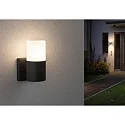 Paulmann outdoor wall luminaire TUBS cylindrical, switchable E27 IP44, grey, matt