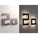 Paulmann illuminated house number IP44, black 