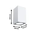 Paulmann outdoor wall luminaire FLAME UP OR DOWN 1 flame, square, switchable, insect friendly IP44, white 