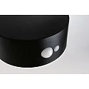 solar wall luminaire EILEEN PIR round, with switch, with motion detector IP44, black 