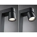 Paulmann bollard light KIMU 1 SPOT 1 flame, switchable, cardanic swivelling IP44, anthracite 