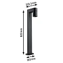 Paulmann bollard light KIMU 1 SPOT 1 flame, switchable, cardanic swivelling, insect friendly IP44, anthracite 