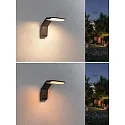 Paulmann outdoor wall luminaire ZERENA with sensor, insect friendly, sea-air resistant IP44, anthracite 