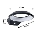 Paulmann outdoor wall luminaire ANELA PIR with sensor, insect friendly, sea-air resistant IP44, anthracite 