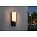 Paulmann outdoor wall luminaire BONNIE PIR with sensor, insect friendly, sea-air resistant IP44, anthracite 