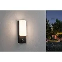 Paulmann outdoor wall luminaire BONNIE PIR with sensor, insect friendly, sea-air resistant IP44, anthracite 