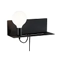 Paulmann wall luminaire DEVARA E27 IP20, black dimmable
