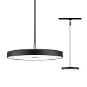 Paulmann 1-phase pendant luminaire HILDOR URail IP20, black matt dimmable
