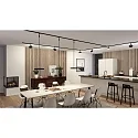 Paulmann 1-phase pendant luminaire HILDOR URail IP20, black matt dimmable
