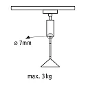 Paulmann URail Universal pendulum adapter, 230V, metal / plastic, black matt