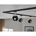Paulmann URail LED Spot CUBE, 230V, 8W 2700K 520lm 65°, dimmable, black matt / chrome