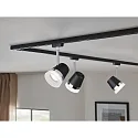 Paulmann URail Spot CONE, 230V, GU10 max.10W, rotatable and tiltable, black matt / chrome / satin