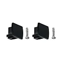 URail Universal End caps, pack of 2, plastic, black matt