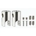 Paulmann Accessories for Wire system 12V Wire block, set of 2, max.150W/bar, max.300W, 12V, chrome
