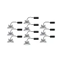 Set of 10 Outdoor LED Recessed spot CALLA IP65, swivelling, 230V, each 6W 4000K 680lm 100°