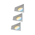 Clever Connect Starter set of 3 TRIGO, 12V DC, 2.1W 2700- 6500K, dimmable, nickel brushed