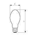 Philips sodium vapour lamp MASTER SON PIA PLUS B70 E27 72W 6000lm 1900K dimmable