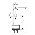 Philips metal halide lamp MASTER COLOUR CDM-T T19 G12 4200K CRI 84