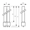 Philips Discharge lamp TUV PL-L 1CT/25, 4P 2G11 24W
