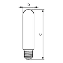 Philips LED lamp MAS LED SON-T UE M T52 E40 42,8W 8000lm 2700K 300° 