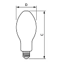 Philips LED lamp Tforce CORE LED HPL FR ED75 E27 13W 1800lm 2700K 330° 