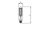 Philips LED tube shape MASTER LED SON-T UE M 6KLM 28.5W 740 switchable clear E27 28,5W 6000lm 4000K 300° CRI >70  transparent