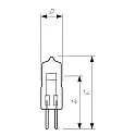 Philips pin socket lamp 5761 G4 3200K CRI 90-100