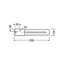 RADIUM LED lamp ESSENCE LONG RL-LONG18 840/2G11 UN switchable matt 2G11 8W 1000lm 4000K 140° CRI >80  mat