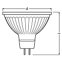 RADIUM LED reflector lamp MR16 STAR MR16 50 DIM 940/36° switchable 6,8W 621lm 4000K 36° CRI >90 