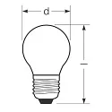 RADIUM filament lamp drop STAR DROP D60 DIM 9440/F P45 matt E27 5,9W 806lm 4000K 300° CRI >90 dimmable