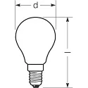 RADIUM filament lamp drop STAR DROP DIM D60/F P45 matt E14 5,9W 806lm 4000K 300° CRI >90 dimmable