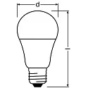 RADIUM LED lamp pear STAR+ KLASSIK A60 DIM HE 827/F matt 3,8W 806lm 2700K 330° CRI >80 