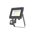 floodlight STAR 3000/840 BK SENSOR with sensor, tiltable, switchable IP65, black 