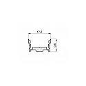 RADIUM U profile SMALL U FLAT SQUARE 17/18 B1C1, black, white matt