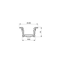 RADIUM wing profile SMALL WING F 25/13 B1C1, grey, white matt